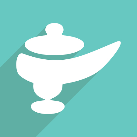 Flat vector icon with shadow and modern design ramadan kettleのイラスト素材