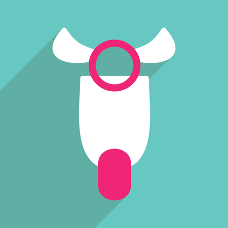 Flat vector icon with shadow and modern design scooterのイラスト素材