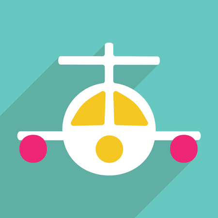 Flat vector icon with shadow and modern design planeのイラスト素材