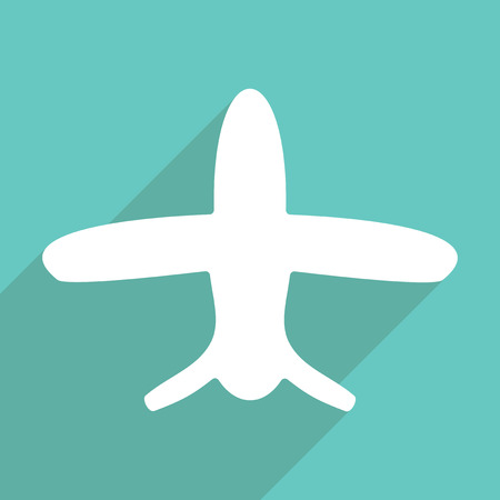 Flat vector icon with shadow and modern design planeのイラスト素材