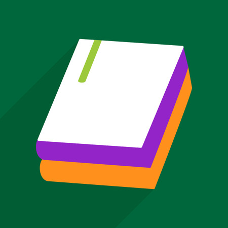 Flat vector icon with shadow and modern design booksのイラスト素材
