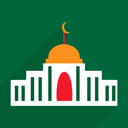 Flat vector icon with shadow and modern design Ramadan mosqueのイラスト素材