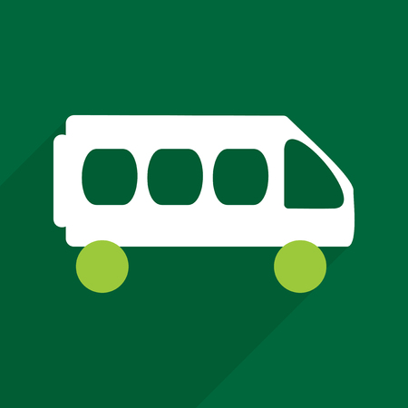 Flat vector icon with shadow and modern design busのイラスト素材