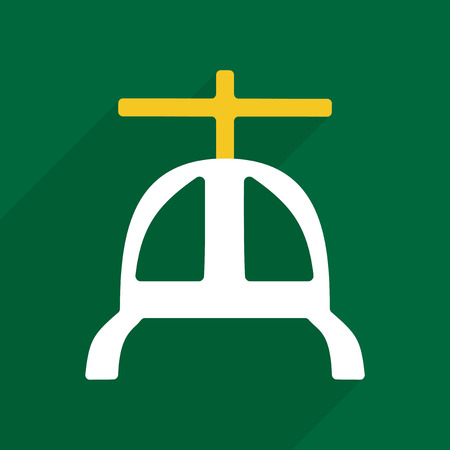 Flat vector icon with shadow and modern design helicopterのイラスト素材