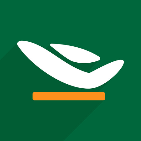 Flat vector icon with shadow and modern design planeのイラスト素材