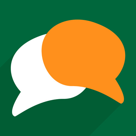 Flat vector icon with shadow and modern design chatのイラスト素材