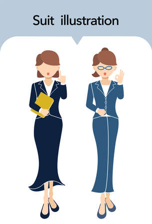Remote work male guidance / explanation / guidance illustration setのイラスト素材