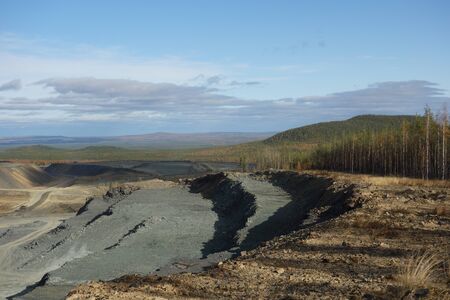 Ural, Sverdlovsk region, Russia, nature and objects, old quarry
