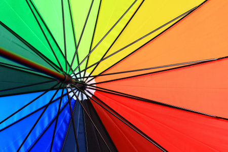 colourful umbrellaの写真素材