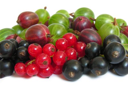           fresh berries, isolated on whiteの写真素材