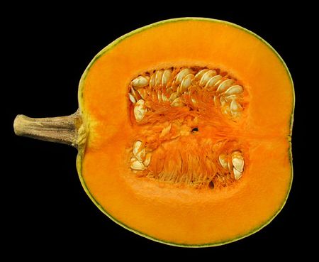           pumpkin, isolated on blackの写真素材
