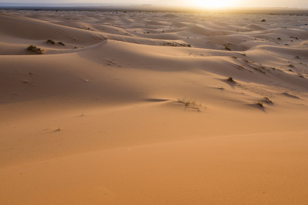 A beautiful sunrise over the moroccan desertの写真素材