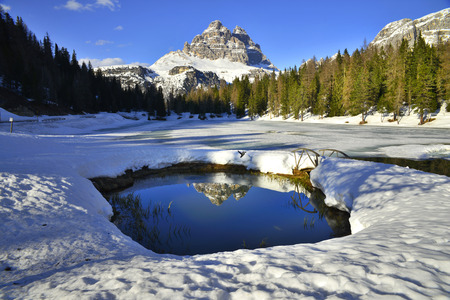 A frozen lake の写真素材