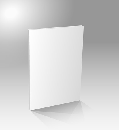 Blank Magazine cover isolated template. Empty white book layout.のイラスト素材