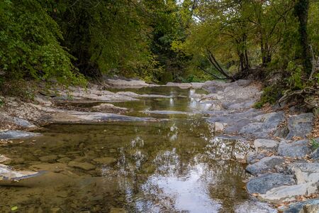 Streams, rivers and waterfalls of mountain forests in the vicinity of Gelendzhik.の写真素材