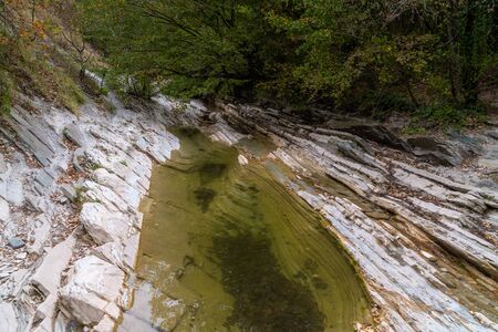 Streams, rivers and waterfalls of mountain forests in the vicinity of Gelendzhik.の写真素材