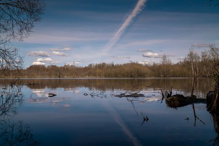 Spring views of landscape parks and squares of Saint Petersburgの写真素材