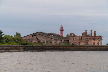 Russia. Saint-Petersburg. Kronshlot Fort-a monument of history and architecture of the XVIII century, located along the fairway of the southern Bank of Kronshtadt.のeditorial素材