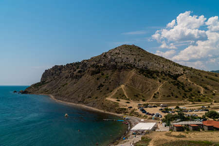 Mount Alchak near the city of Sudak.の写真素材