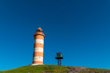 Russia. June 7, 2022. Lighthouse on the island of Gogland in the Gulf of Finland.