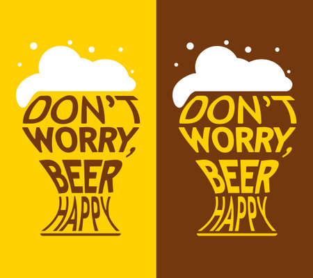 Beer design over yellow and brown background, vector illustration eps10のイラスト素材