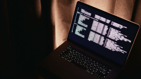 Coding interface setup, Prototyping session focused on user interface arrangement IT development, An evening scene showcasing software engineer refining user interface structures in cozy environmentの写真素材