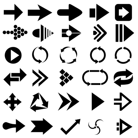 Arrow icons vector big setのイラスト素材