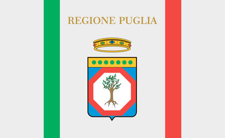 flag of Apulia Italy vector illustrationのイラスト素材