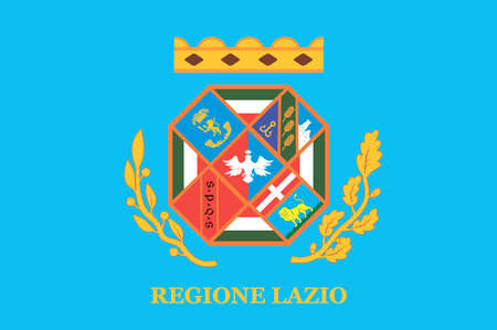 Flag of the Lazio region, Italy vector illustrationのイラスト素材
