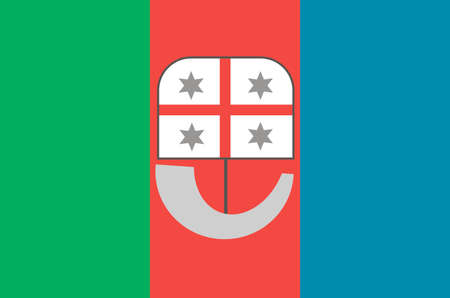Flag of the Liguria region, Italy vector illustrationのイラスト素材