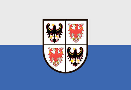 Flag of the Trentino-Alto Adige region, Italy vector illustrationのイラスト素材