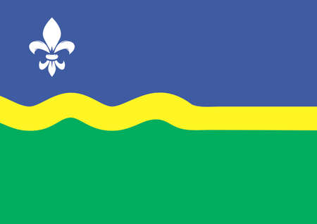 Flag of the Flevoland, Netherlands vector illustrationのイラスト素材