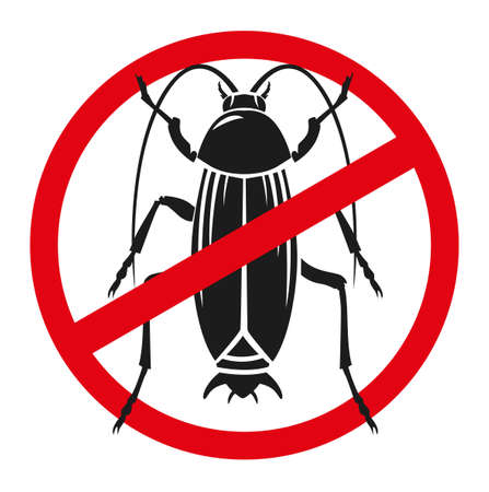 no to cockroaches icon vector illustration