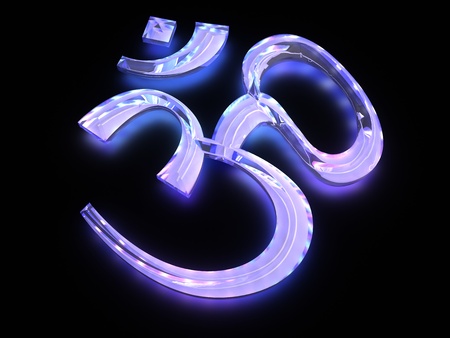 Om sign with lightの写真素材