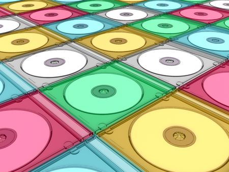 Compact disc or CD, DVD, BD with slim boxの写真素材