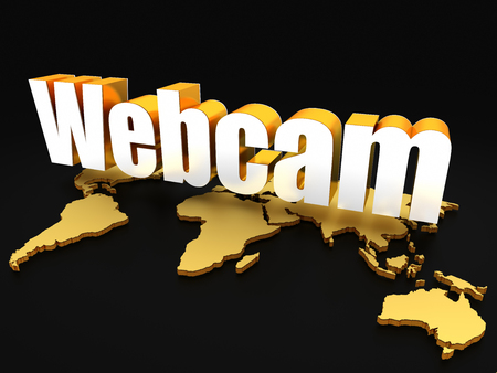 Webcam stream to worldの写真素材