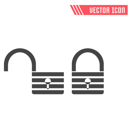 Lock vector flat icon. Vector sign symbol.のイラスト素材