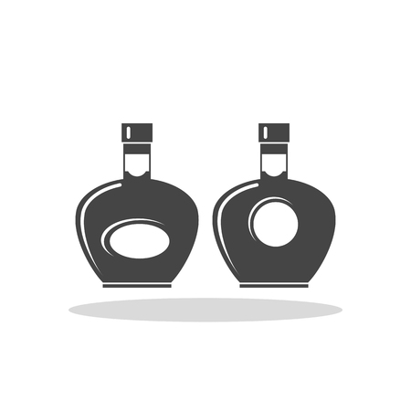 Bottle of Alcohol Vector Flat Icon. Vector sign symbol.のイラスト素材