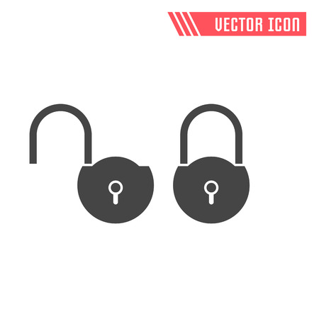 Lock vector flat icon. Vector sign symbol.のイラスト素材