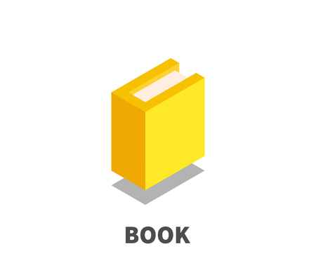 Book icon, vector symbol in isometric 3D style isolated on white background.のイラスト素材