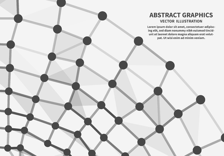 Web, vector illustration for minimalistic design . Network connections with points and lines. Abstract technology background.のイラスト素材