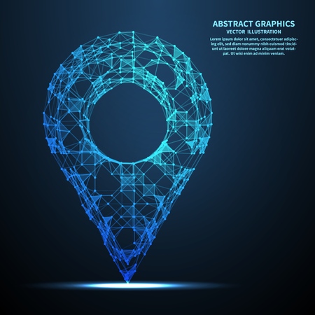 Abstract pin connections with points  illustration designのイラスト素材