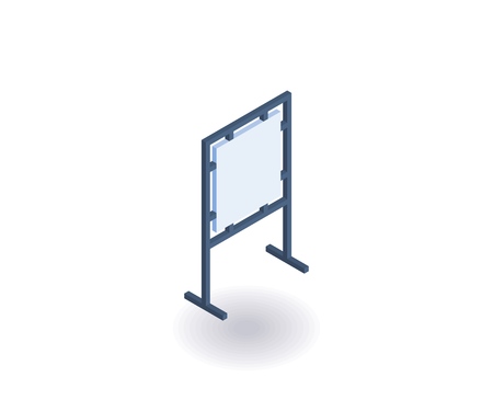 Advertising stand isometric icon. Vector 3D illustration for web design.のイラスト素材