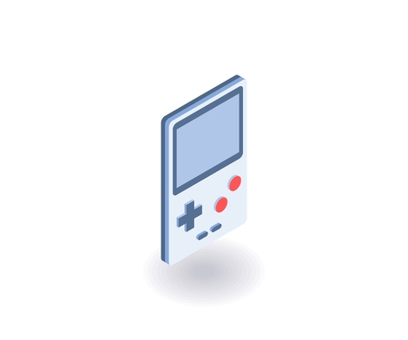 Portable game console isometric icon. Vector 3D illustration for web design.のイラスト素材