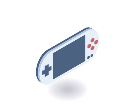 Portable game console isometric icon. Vector 3D illustration for web design.のイラスト素材