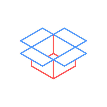 Opened box icon. Vector illustration.