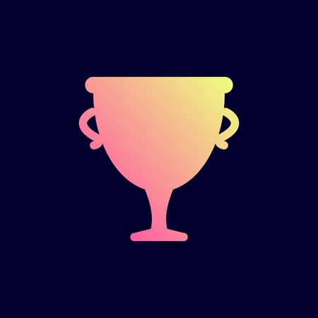 Gold cup icon. Vector illustration in flat minimalist style.のイラスト素材