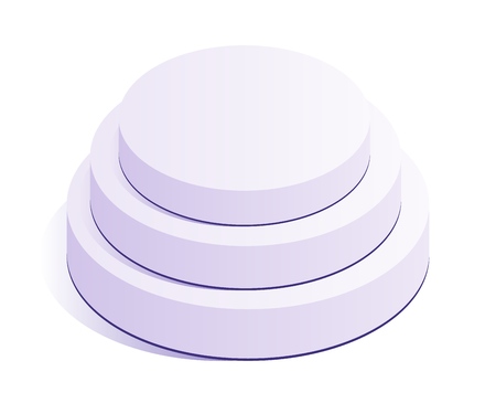 Stage podium on white background. Stage, scene. Abstract 3d vector, White podium.のイラスト素材