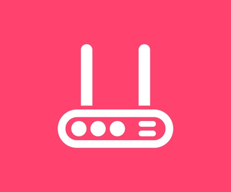 Router icon. Vector illustration in flat style.