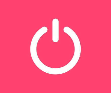 Power off, on icon. Vector illustration in flat style.